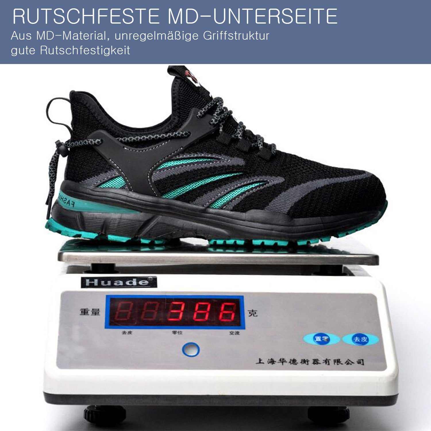 TOPMELON Sicherheitsschuh S3 Stahlkappenschuhe Stahlkappe Arbeitsschuh