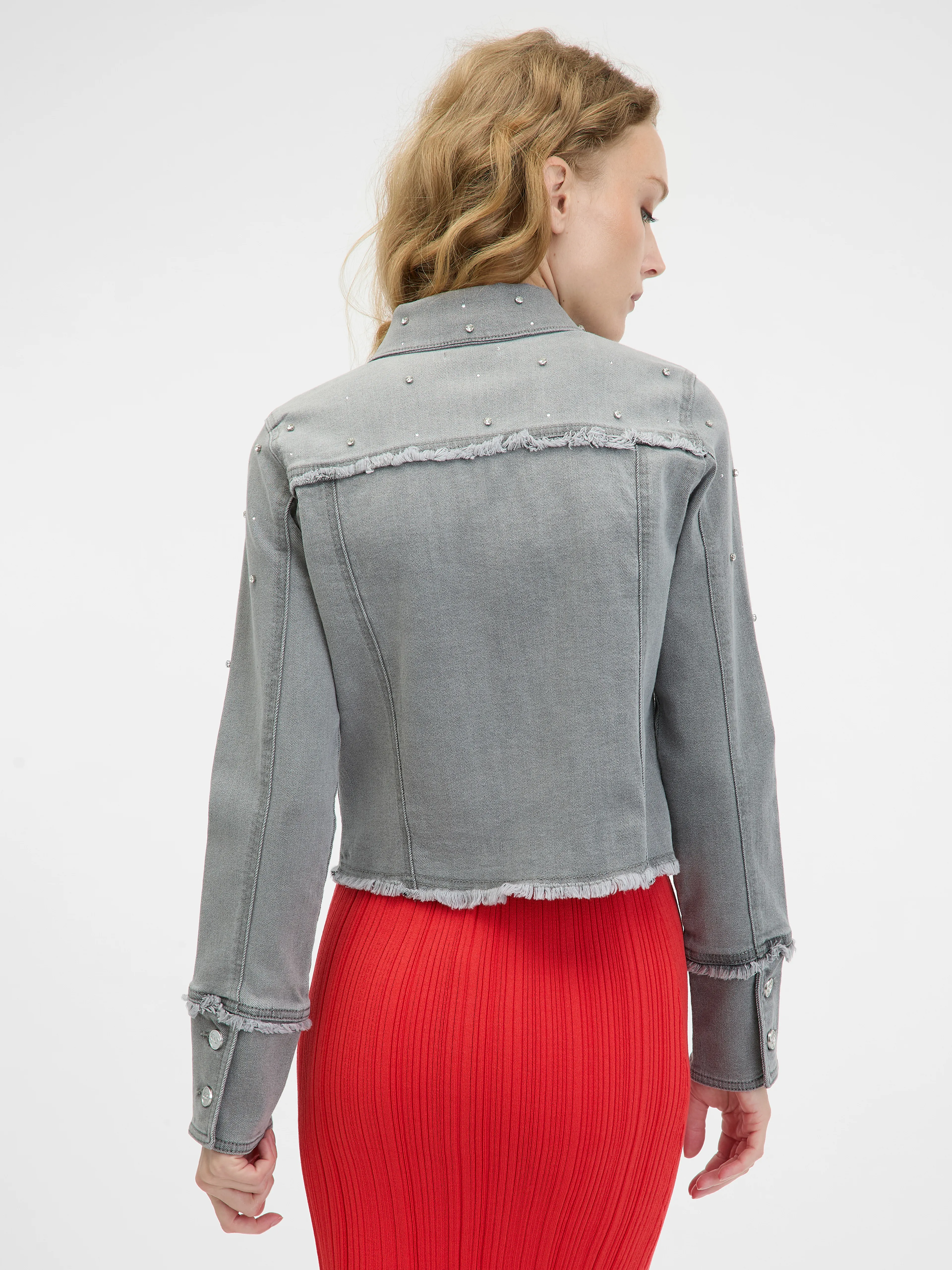 Graue Damen-Jeansjacke ORSAY