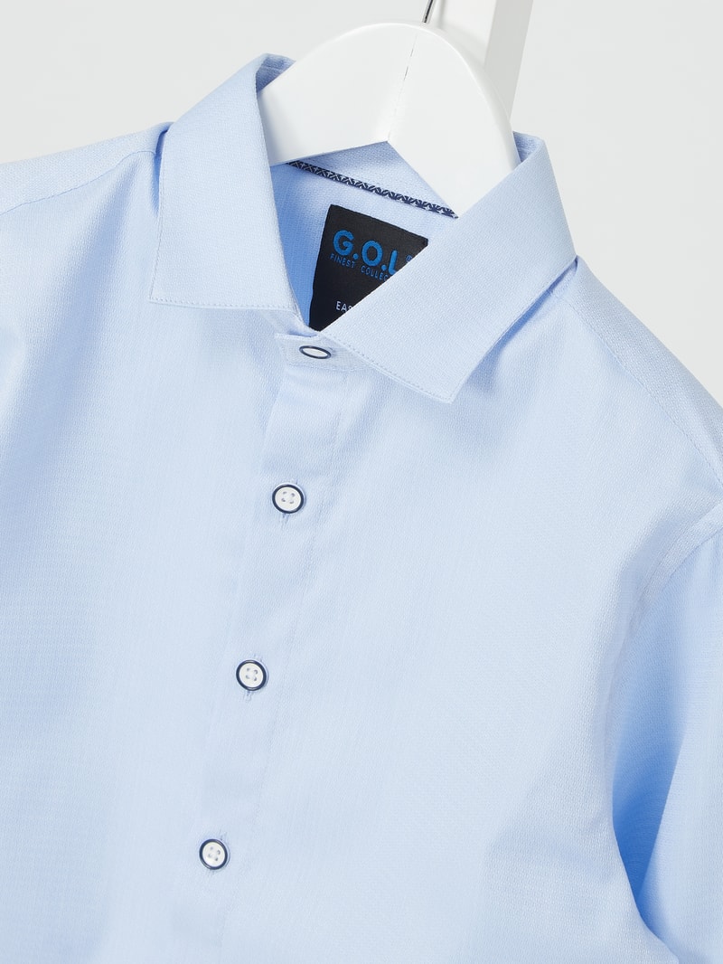 Super Slim Fit Hemd aus Baumwolle in hellblau