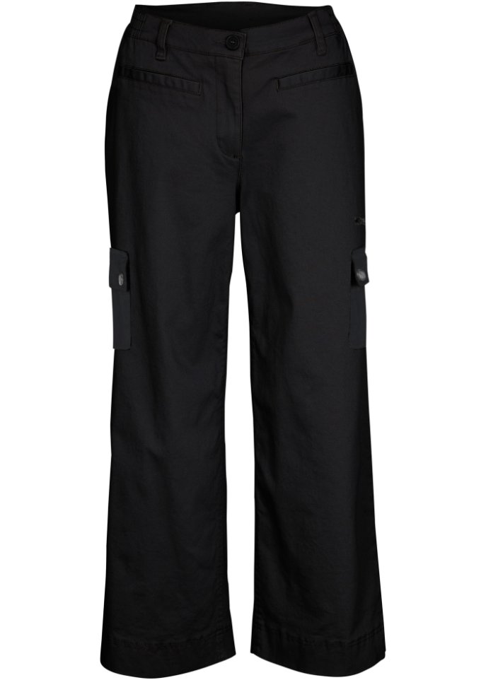 Baumwoll Cargohose mit Bequembund, Loose Fit