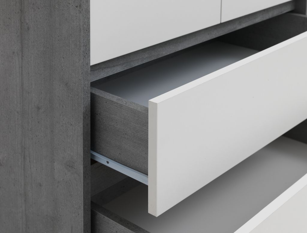 BILLUND Gabinete BILLUND 80x193 branco/concreto