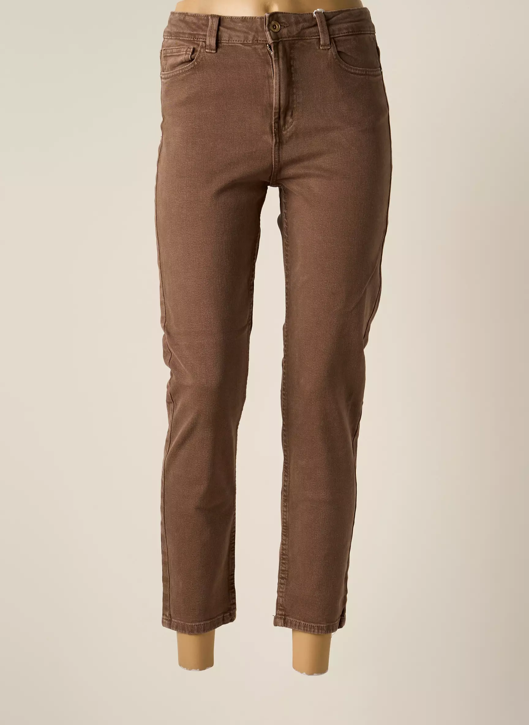 Only Pantalons Droits Femme couleur marron
