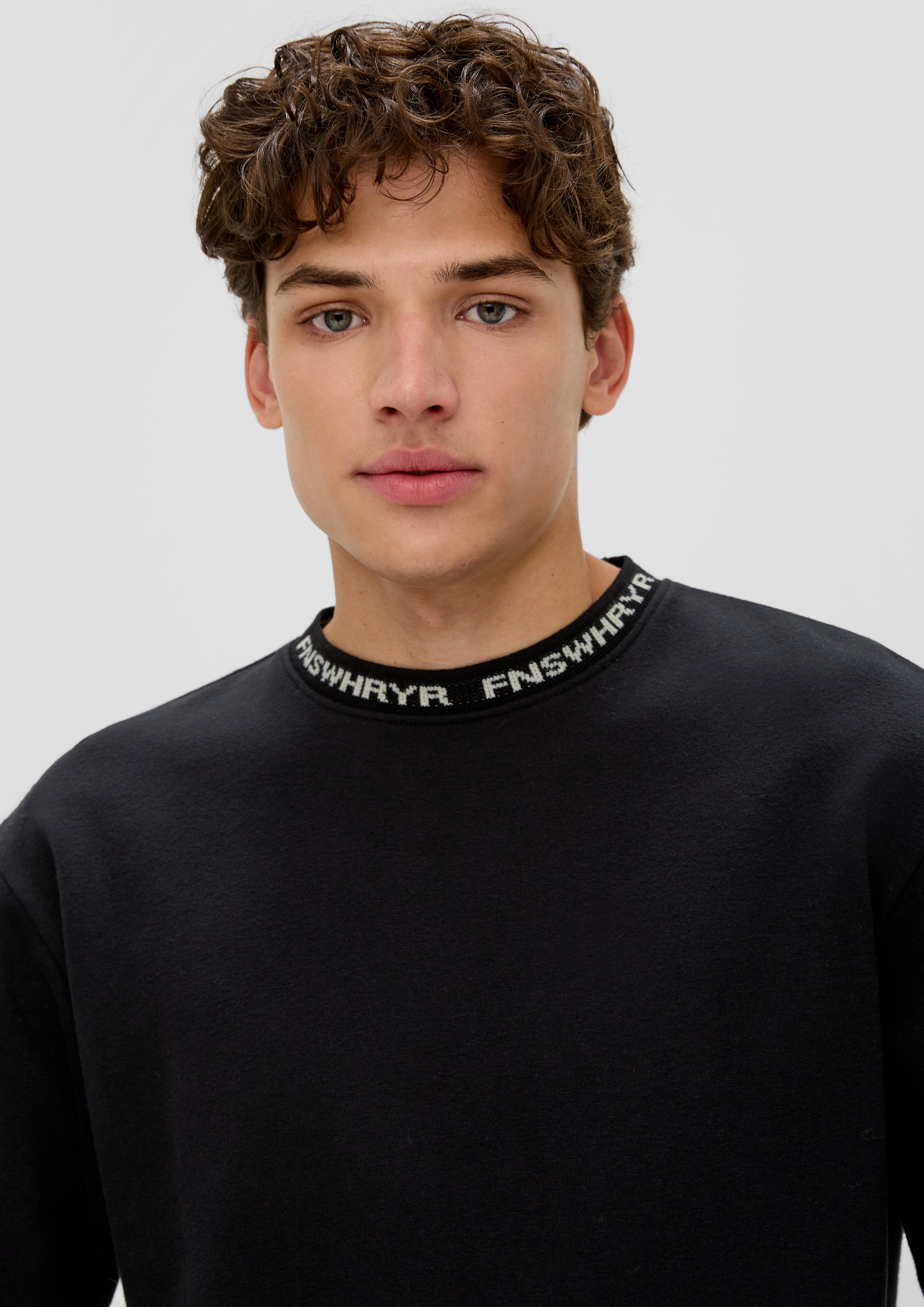 Sweatshirt mit Jacquard-Blende  2135447-9999