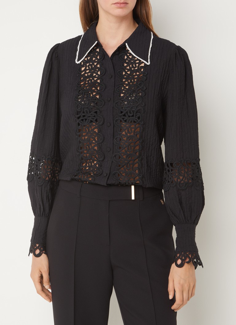 Aaiko Loewy blouse with texture and details of lace