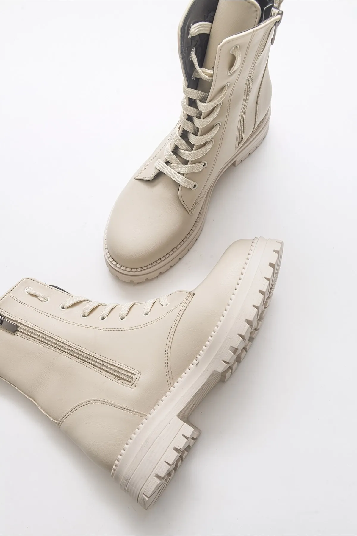 LuviShoes  Singa Beige Skin Damenstiefel