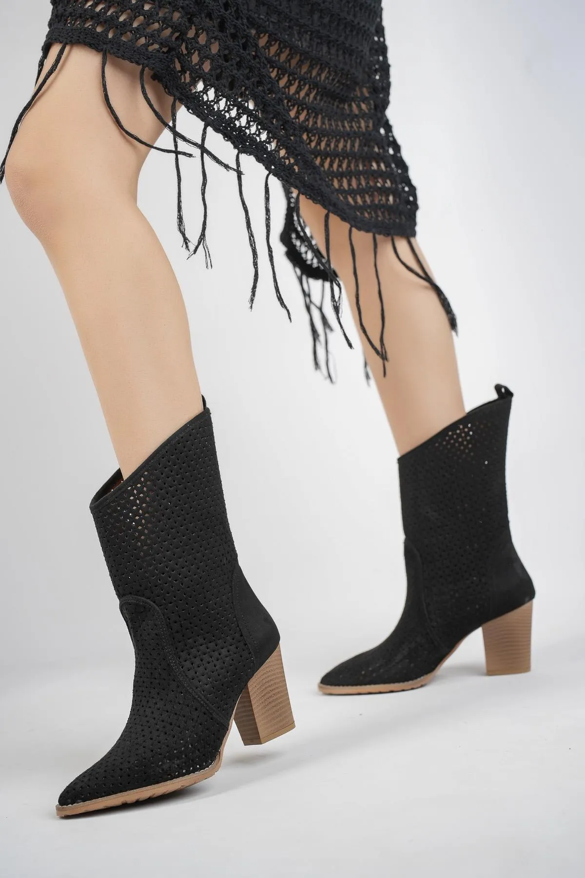 MUGGO  Indiana garantiert lasergeschnittene, stilvolle und bequeme Cowboy-Sommerstiefel für Damen