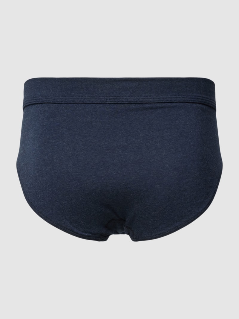 Comfort Fit Slip mit Kontrastbesatz in marineblau meliert