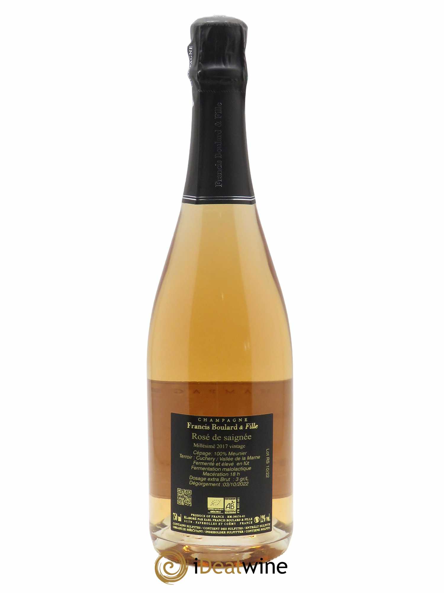 Rosé de Saignée Francis Boulard  2017 - Lot de 1 Bouteille