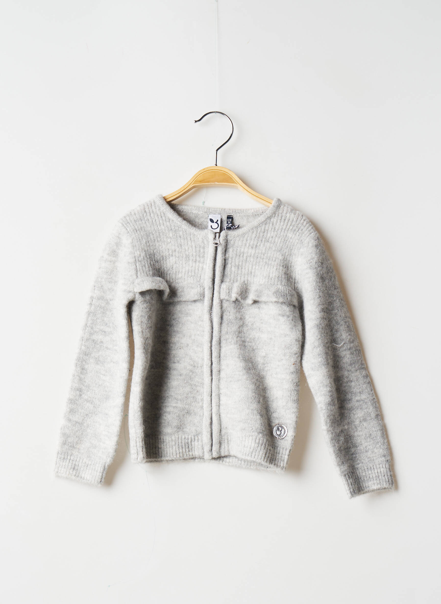 3 Pommes Cardigans Fille couleur gris