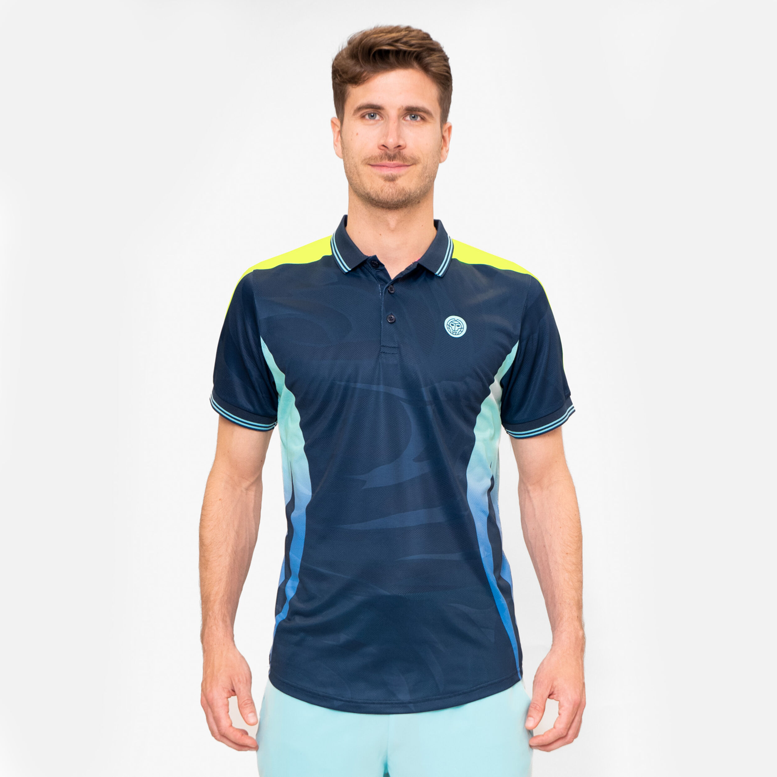 Grafic Illumination Polo Herren - Blau