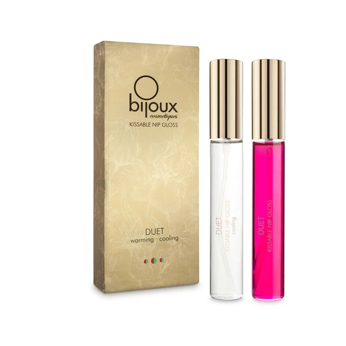 Bijoux Indiscrets Duet Kissable Nip Gloss vėsinantis ir šildantis lūpų blizgis
