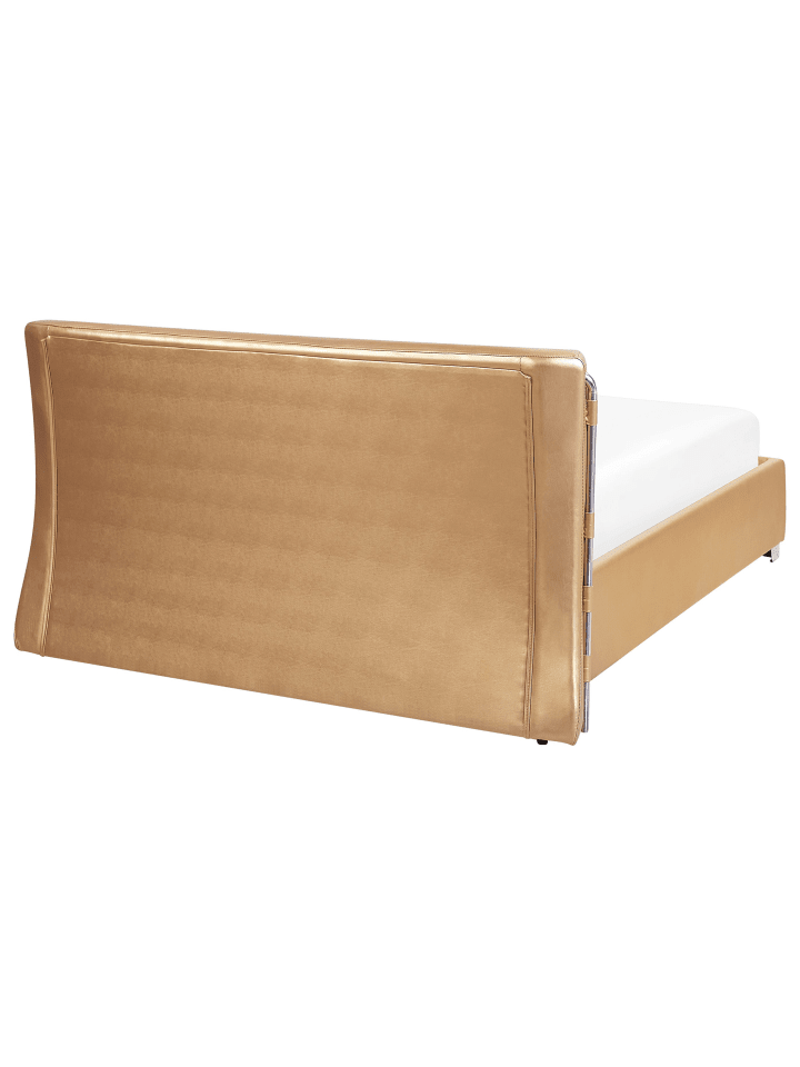 Beliani Doppelbett PARIS in Gold/Silber - (W) 195 x (H) 83 x (L) 228 cm günstig kaufen onesize