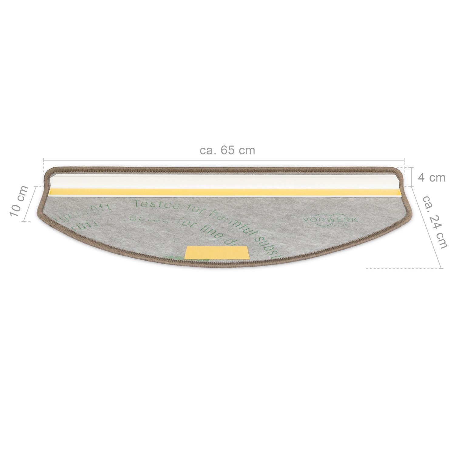 Stufenmatte Stufenmatten Vorwerk Uni Halbrund Sparset Anthrazit 15 Stück, Metzker®, halbrund, Höhe: 7 mm, 15 Stück im Set - Anthrazit