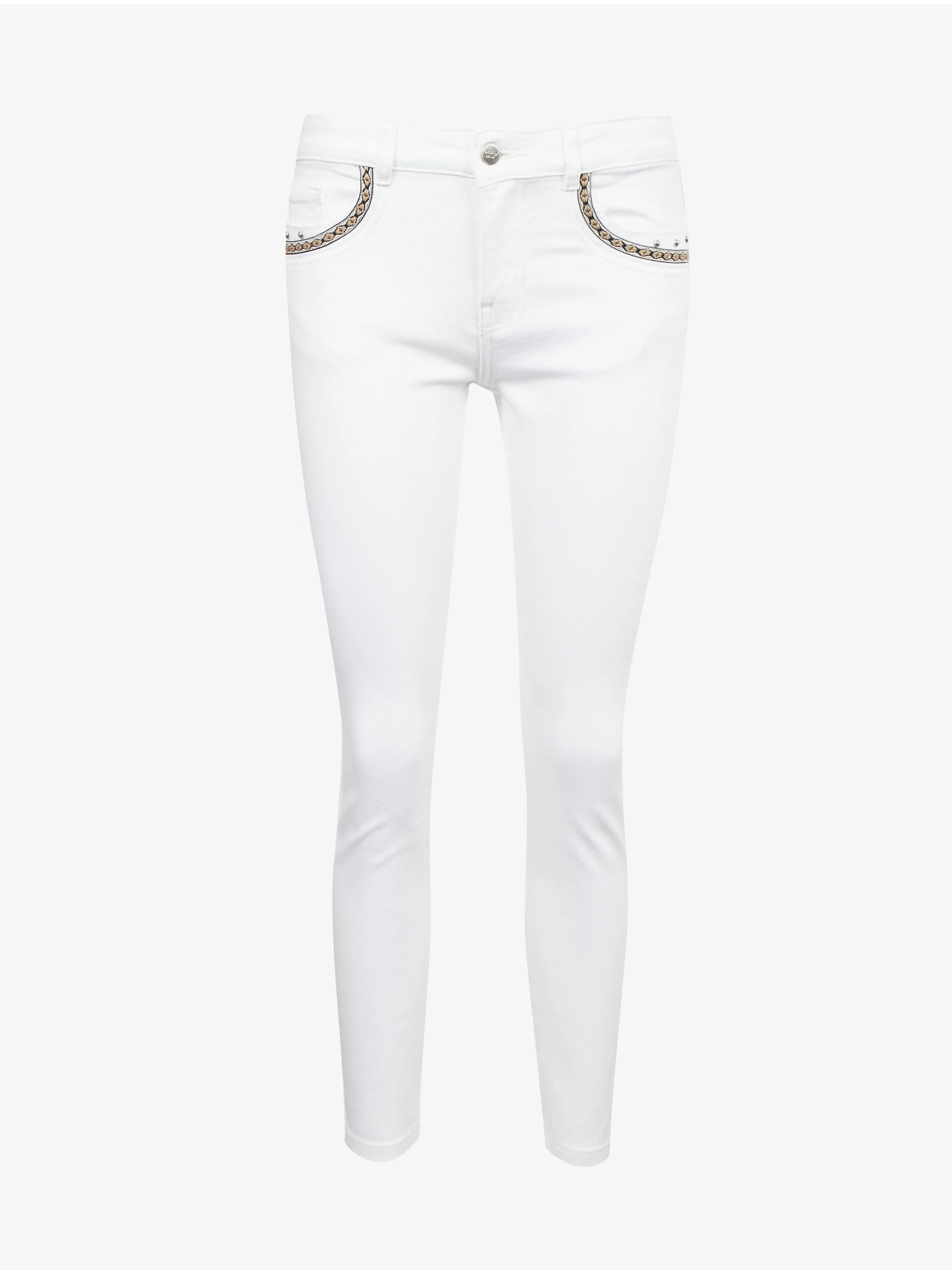 Weiße verkürzte Jeans im Skinny Fit ORSAY
