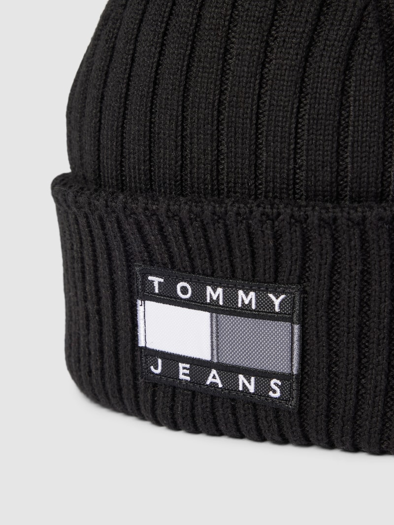 Beanie mit Label-Patch Modell 'HERITAGE ARCHIVE' in schwarz
