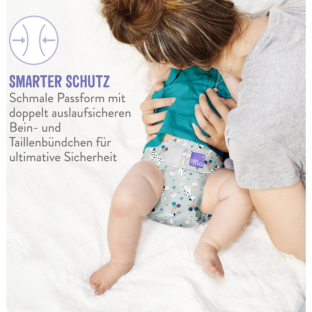 Bambino Mio, mioduo Windelüberhose, Schläfriger Schwan, Größe 1 (<9Kg)