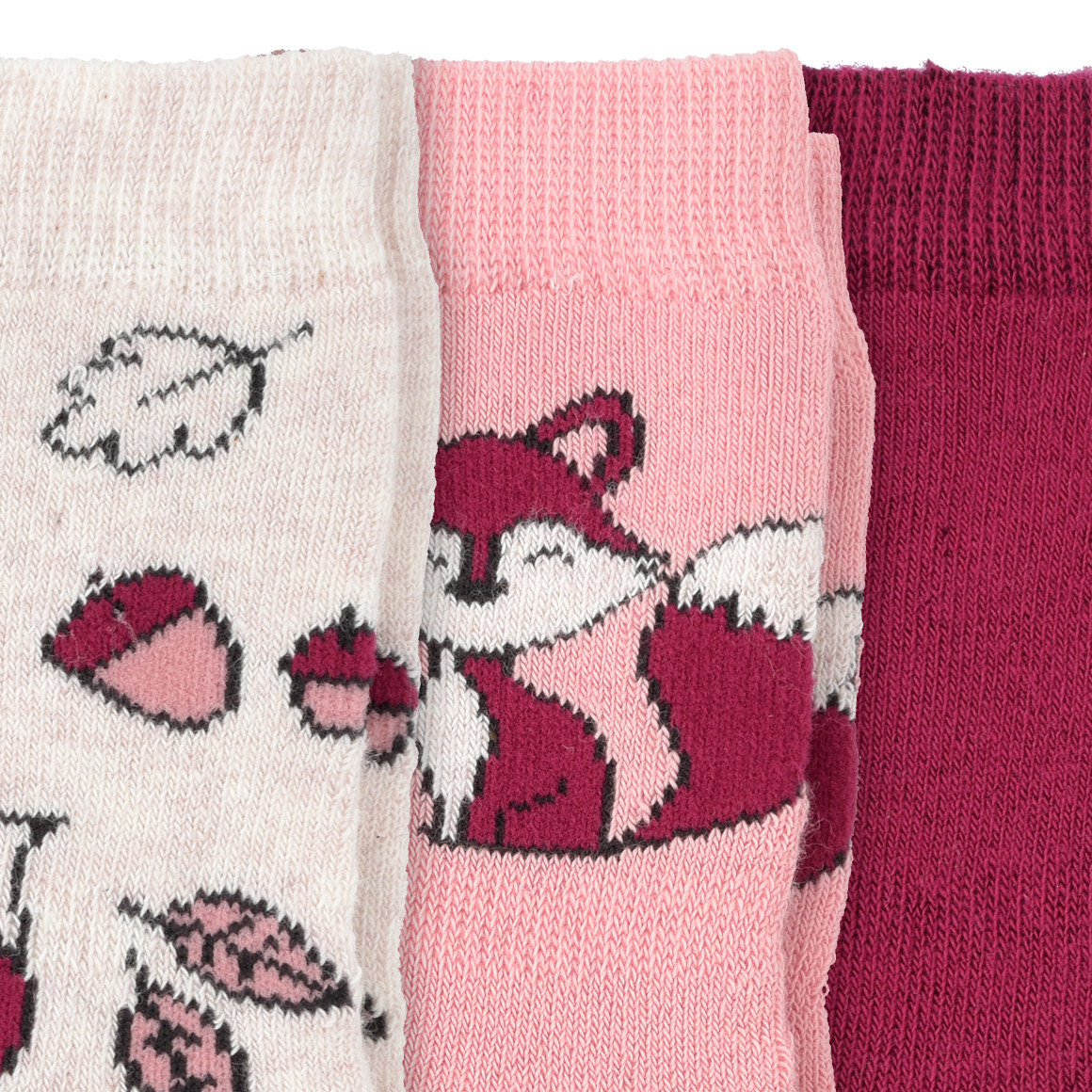 3 Paar Baby Socken mit Fuchs-Motiven
