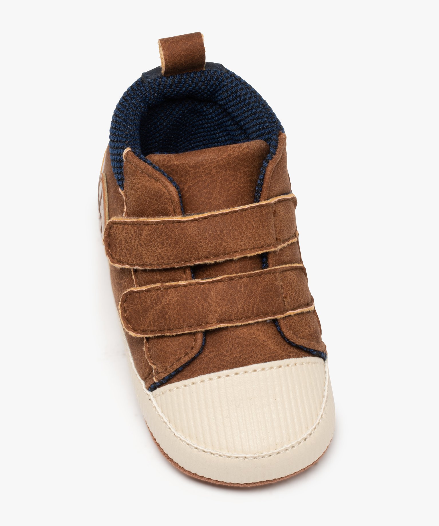 Chaussons de naissance bébé Garçon à scratch – LuluCas... camel | GEMO