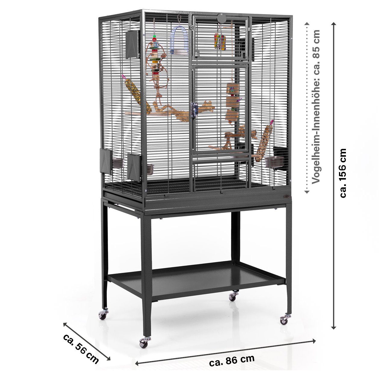 Montana Cages Vogelkäfig Madeira Single - Antik, Sittichkäfig, Käfig,Voliere, Vogelkäfig mit Anflugklappen