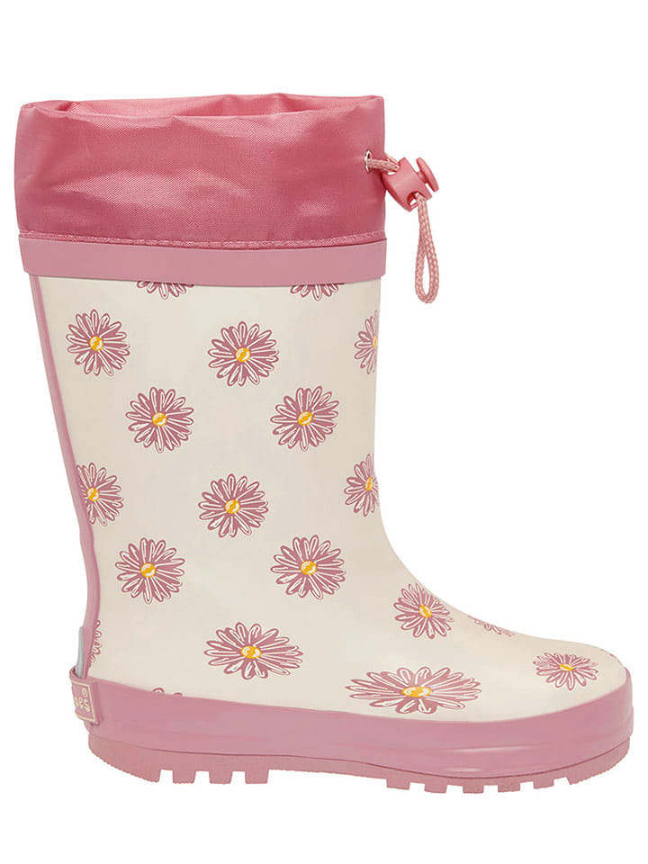 Playshoes Gummistiefel in Creme/ Pink günstig kaufen