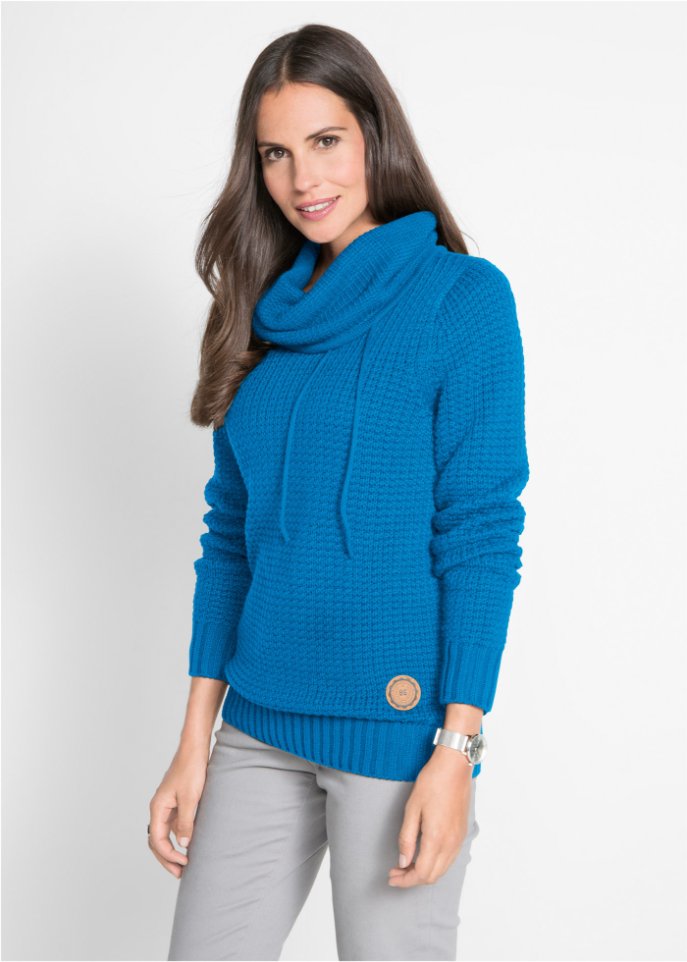 Rollkragenpullover mit Kordeln