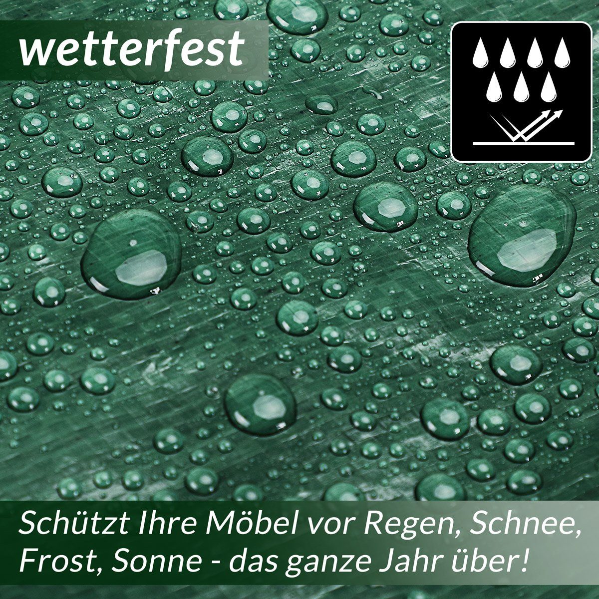 Kingsleeve Gartenmöbel-Schutzhülle (1-St), Sonneninsel Wasserabweisend 188x90-50cm Rund PE Schutzhülle Plane