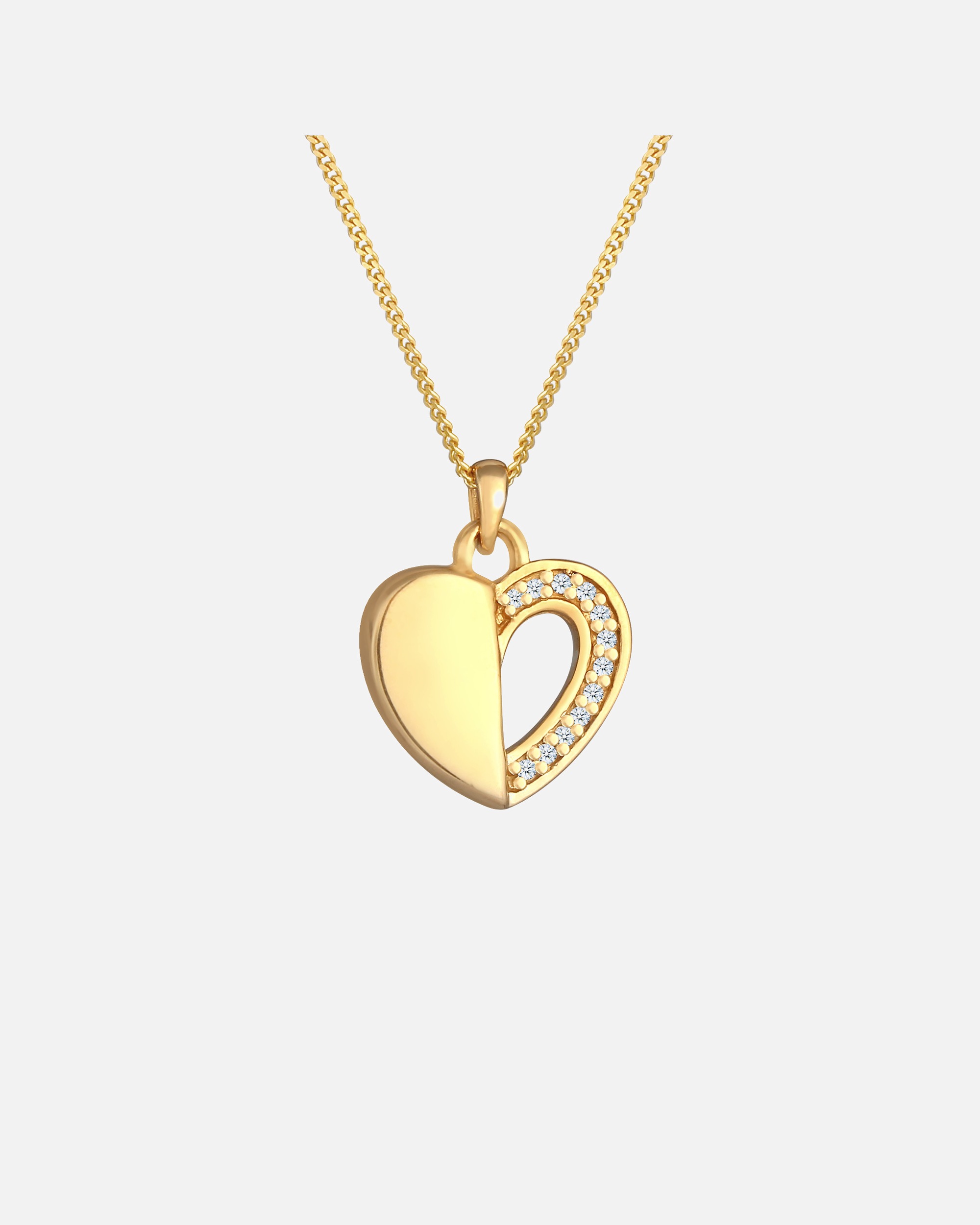 Pandantiv Elli DIAMONDS Infinite Love Lady Heart cu diamant (0,06 ct.) din argint 925