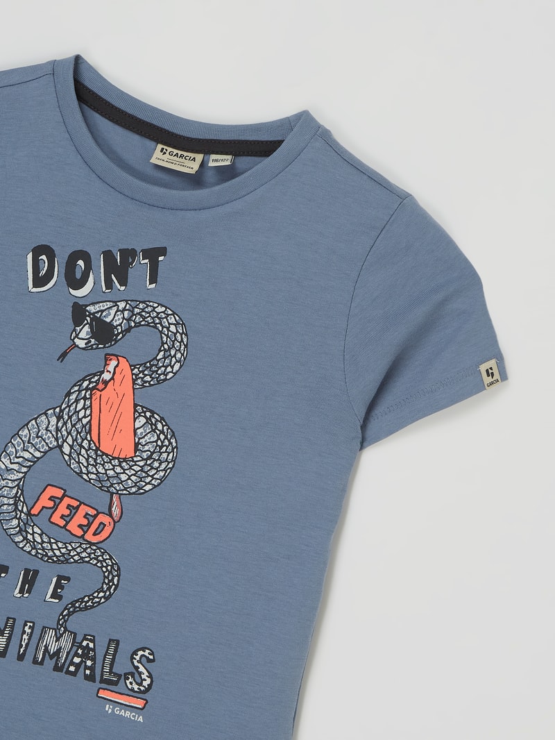 T-Shirt aus Baumwolle in blau