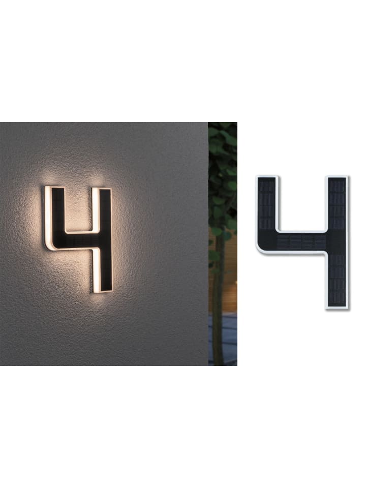 paulmann Solar LED Hausnummernleuchte  Nummer 4 günstig kaufen onesize
