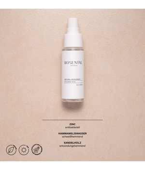 Rosental Organics Natural Deodorant with Sandal Wood Deodorant Spray-50 ml