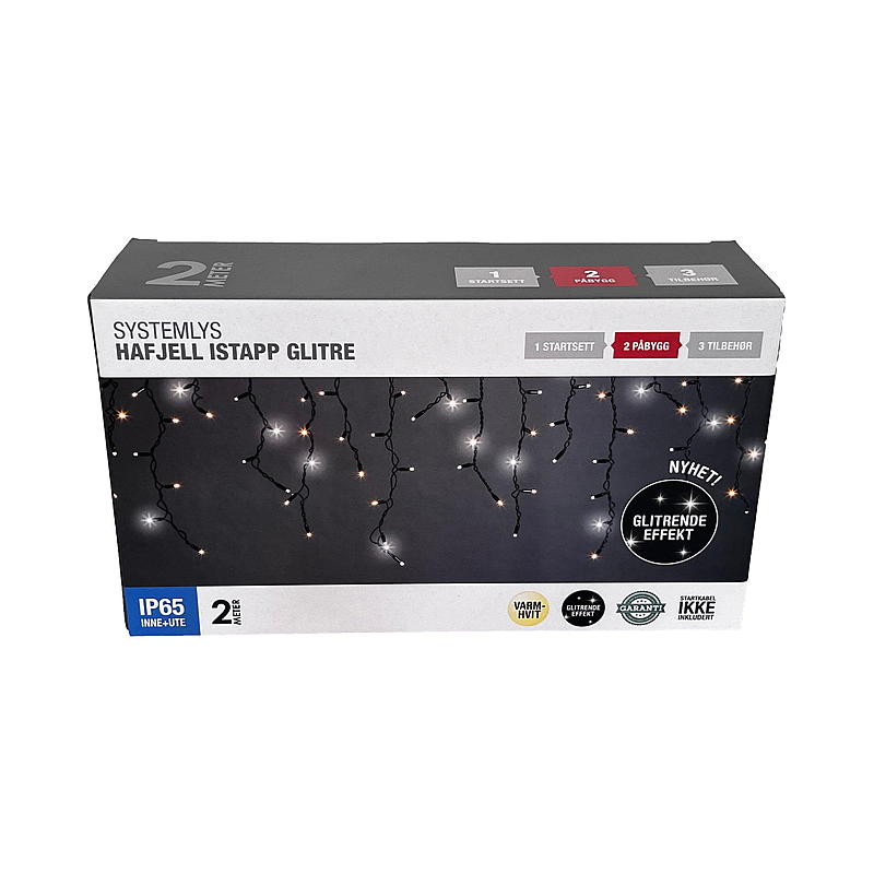 Home Istapp 100 LED 2 m, blink, påbygg Hafjell
