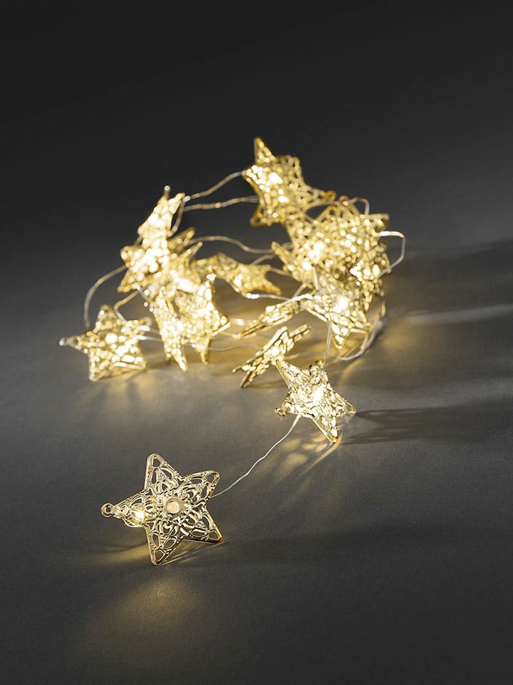 Konstsmide LED-Dekolichterkette ''Sterne'' in Gold/ Warmweiß günstig kaufen onesize