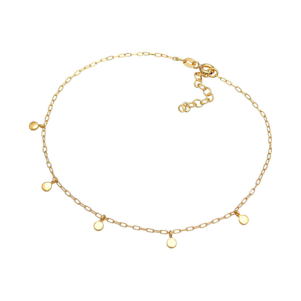 Elli Elli Bracelet de Cheville Femmes bracelet de cheville maillons plaquette en argen Bijoux