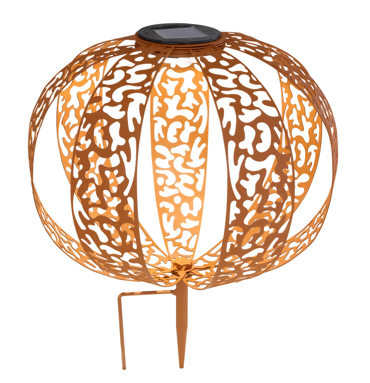 Globo Lighting - SOLARLEUCHTE METALL ROSTFARBEN, 1XLED - Solarleuchte Metall rostfarben, LED