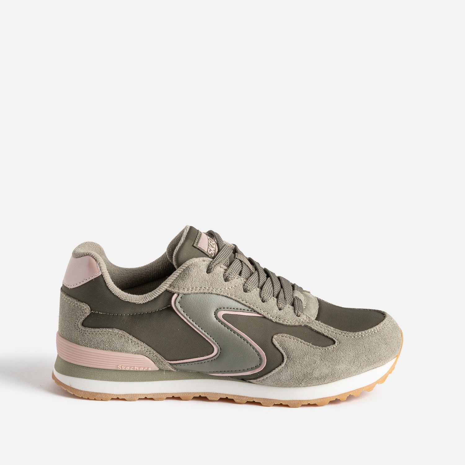 Basket SKECHERS en cuir kaki