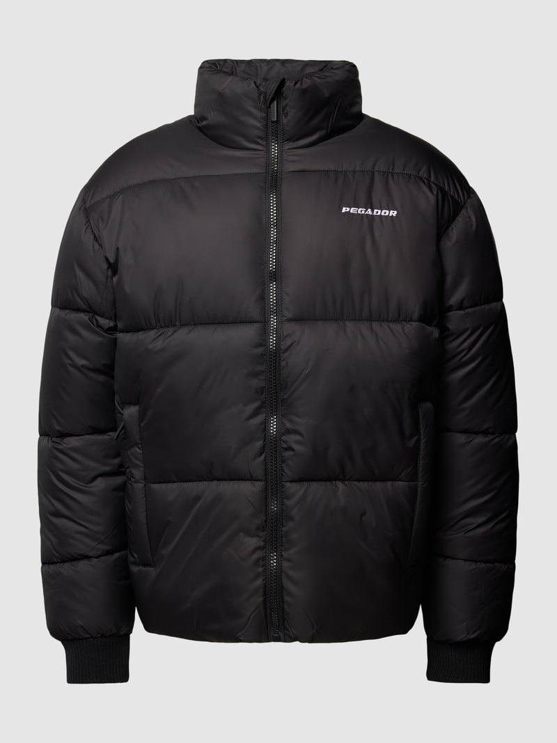Steppjacke mit Label-Stitching Modell 'PICARD' in schwarz