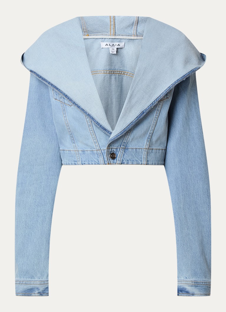 Jachetă scurtă cu glugă Alaïa, stil cowboy