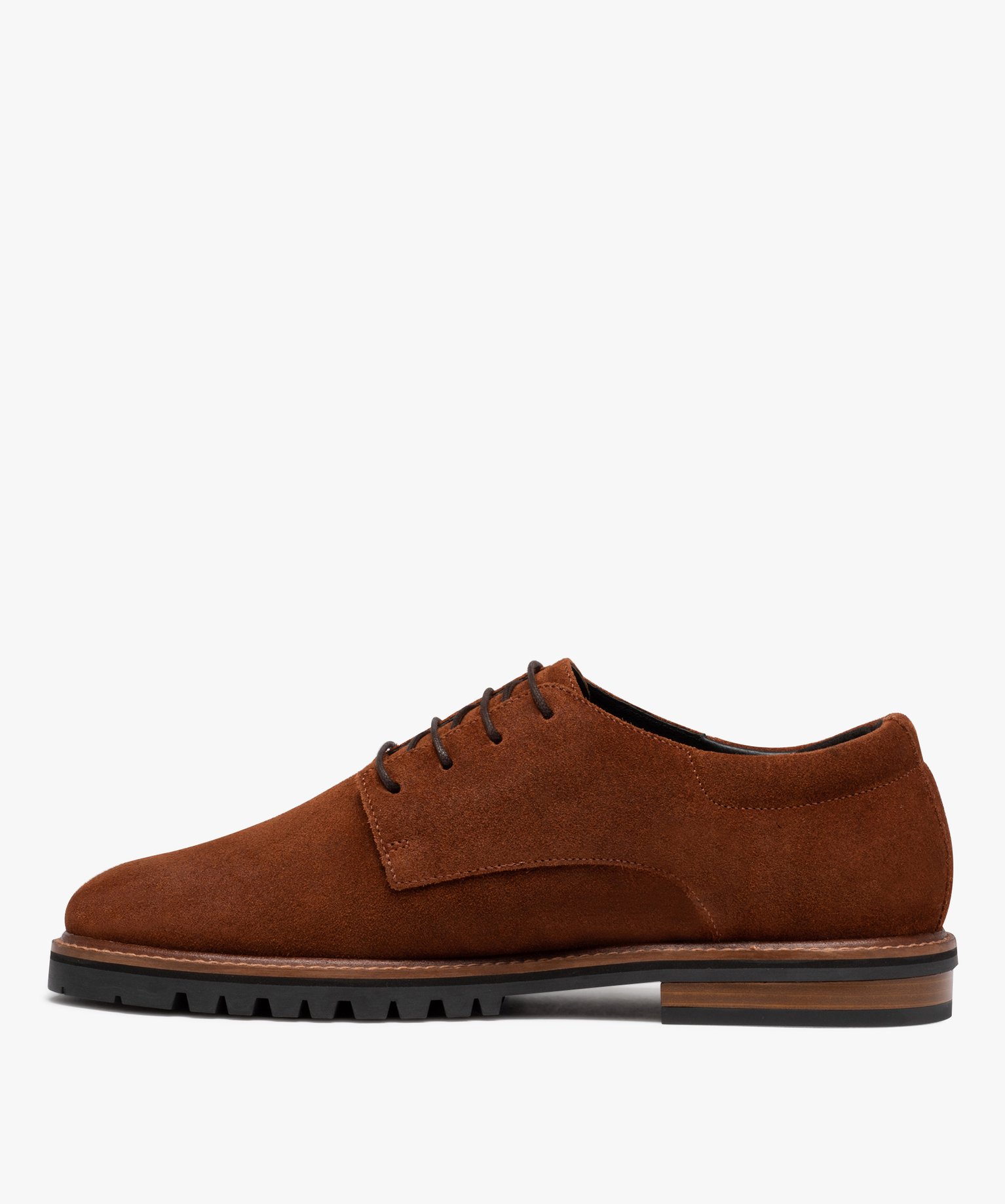Derbies homme unis dessus cuir - Tanéo marron | GEMO