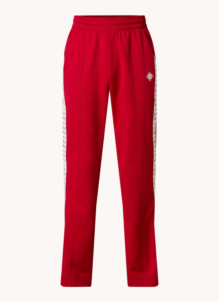 Pantalon de survêtement Casablanca Laurel coupe droite avec poches latérales et broderie