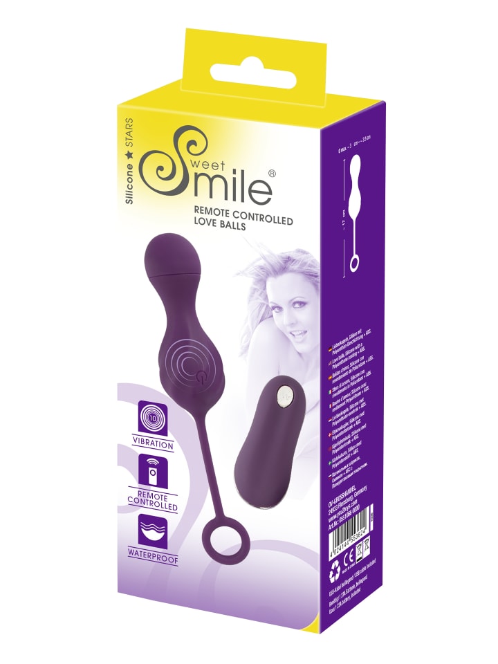 Sweet Smile Vibrokugeln Remote Controlled Love Balls in lila günstig kaufen 17 cm