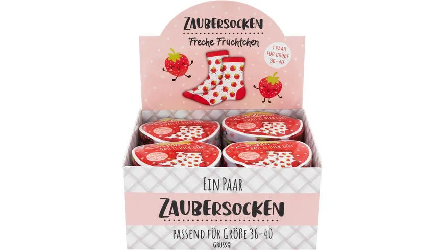 GRUSS & CO Zaubersocken »Erdbeere« mehrfarbig