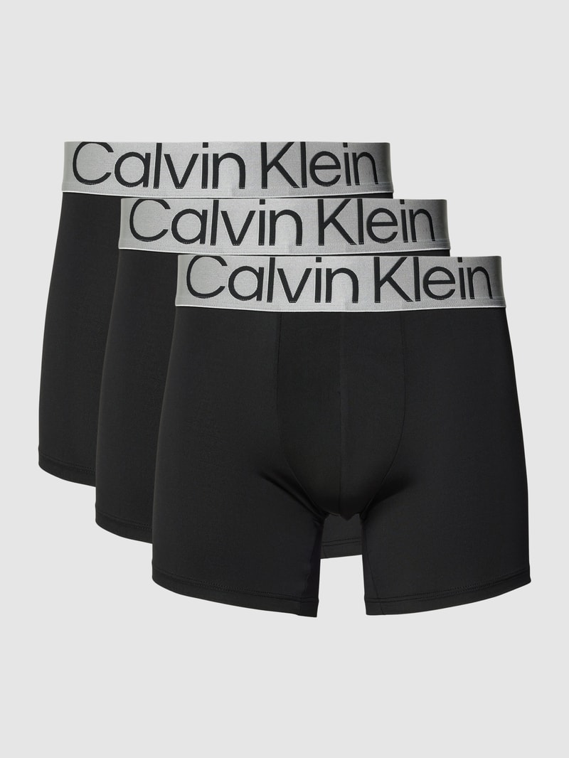 Trunks mit elastischem Logo-Bund im 3er-Pack in schwarz