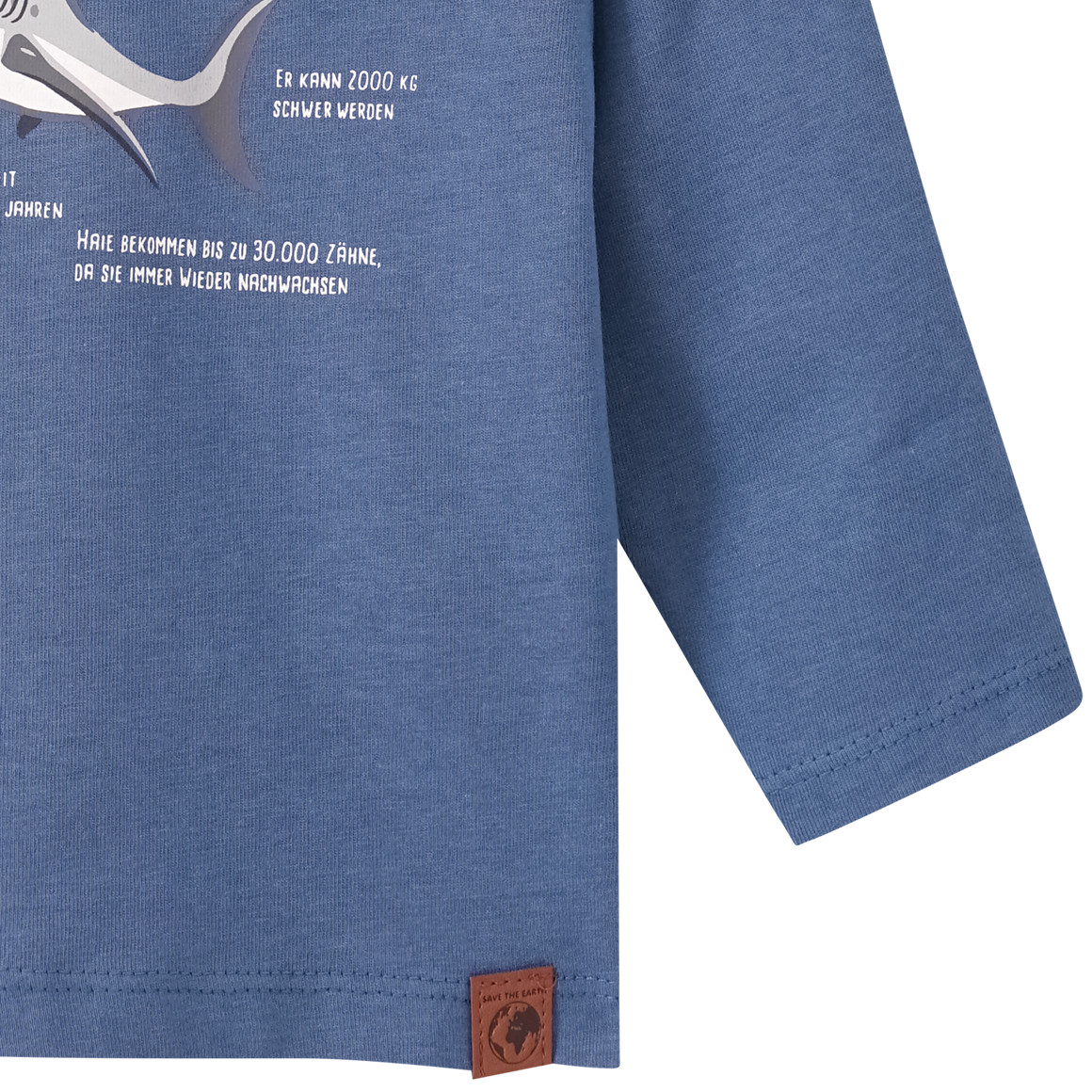 Baby Langarmshirt mit Hai-Print