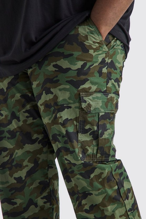 Plus lockere Camouflage Cargo-Hose mit Schnür-Detail