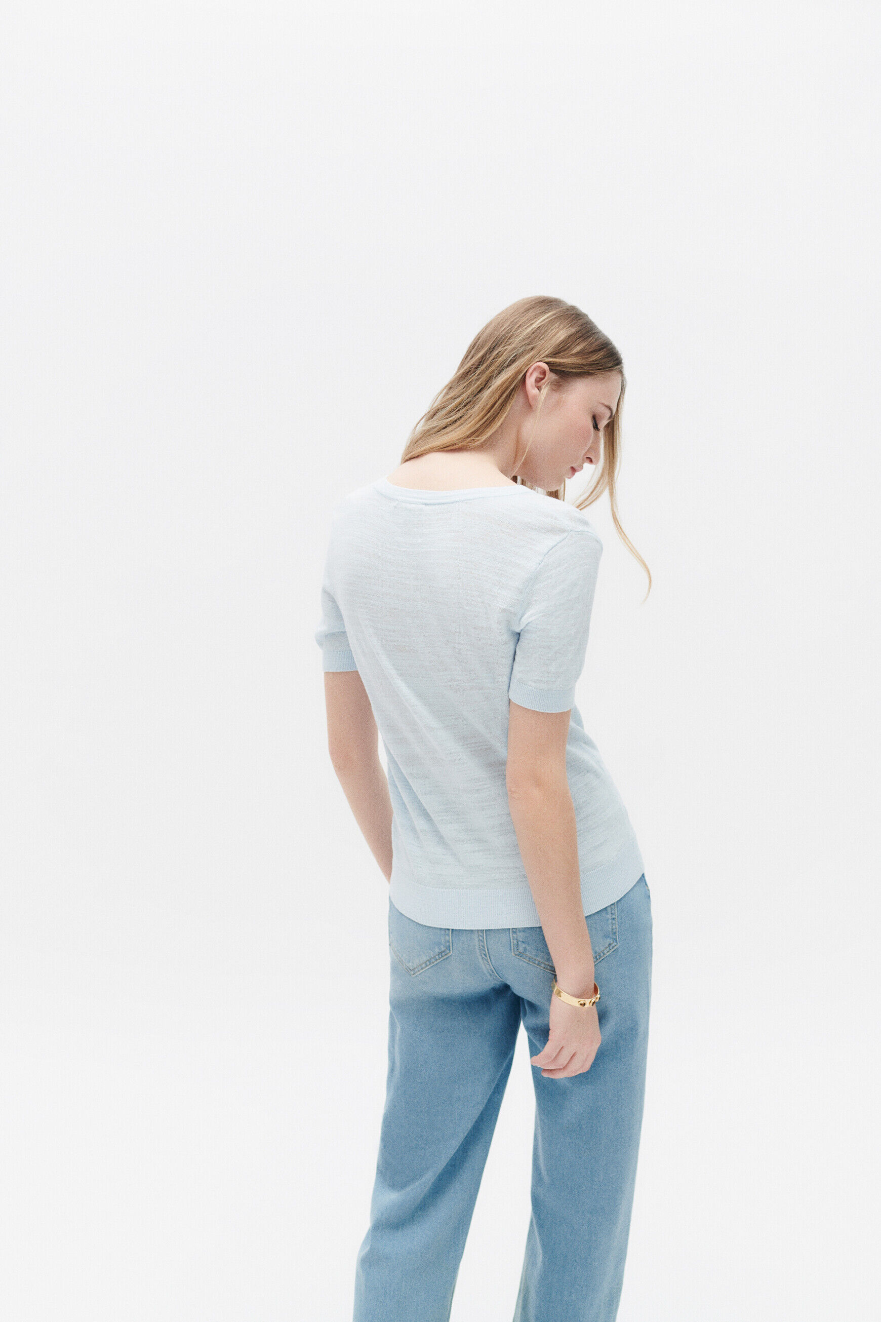 Pull mtessa bleu ciel femme