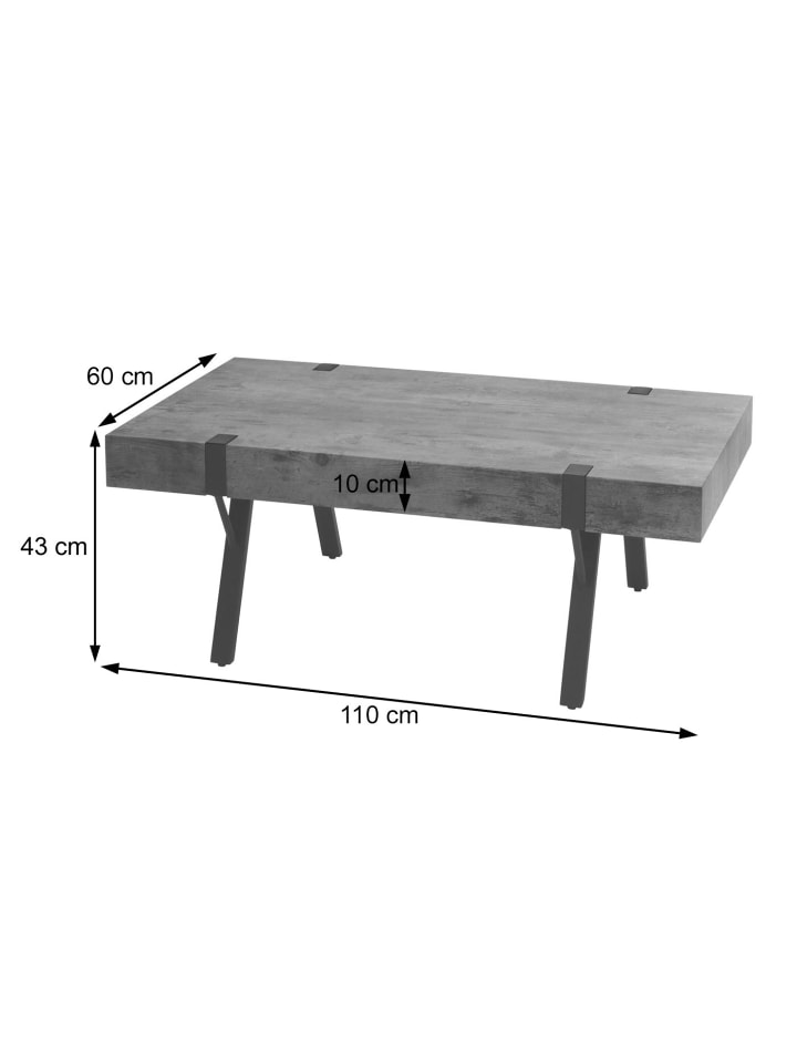 MCW Couchtisch L54, Marmor-Optik grau günstig kaufen onesize