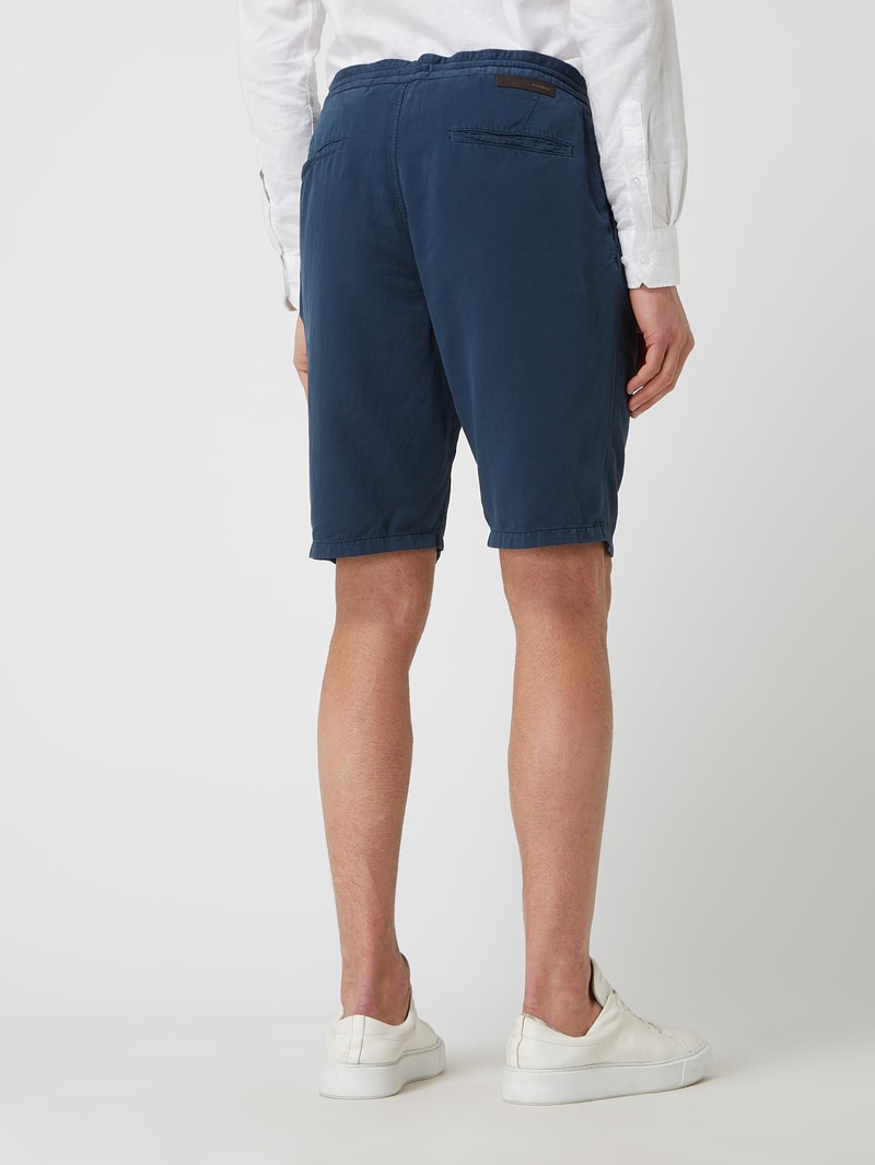 Shorts mit Leinen-Anteil in marineblau