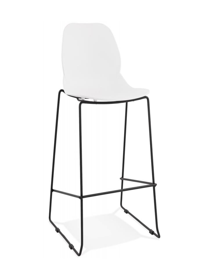 KADIMA DESIGN Barhocker Metall Kunststoff | Industriestil in Weiß-Schwarz günstig kaufen onesize