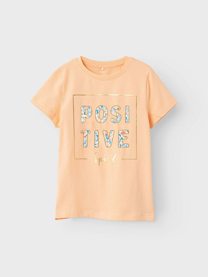 name it 2er-Set: Shirts in Orange/ Weiß günstig kaufen