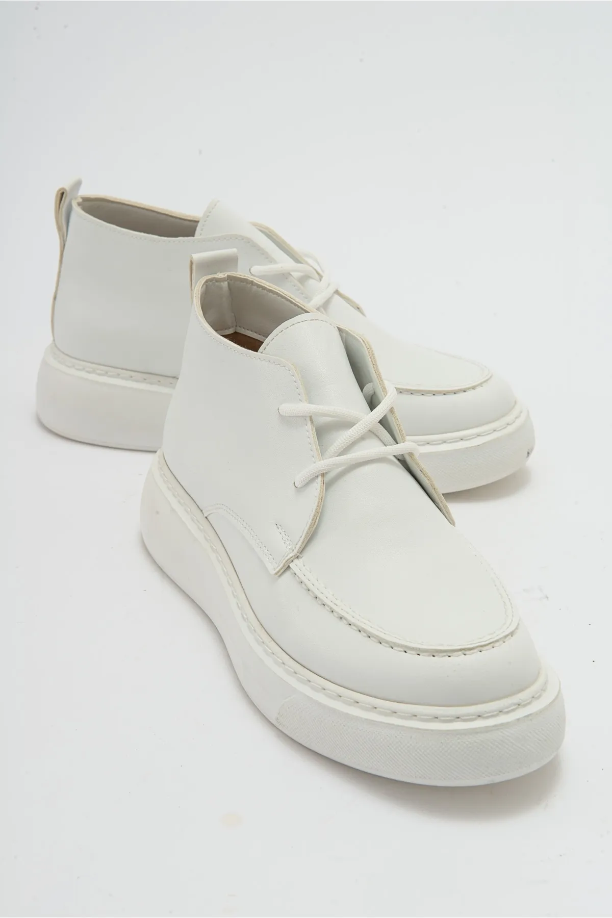 LuviShoes  VALVE White Skin Damenstiefel
